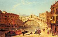 James Holland - A View Of The Rialto Bridge Venice